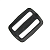 Пряжка двухщелевая пластик ПФЛ 50 мм цвет черный
